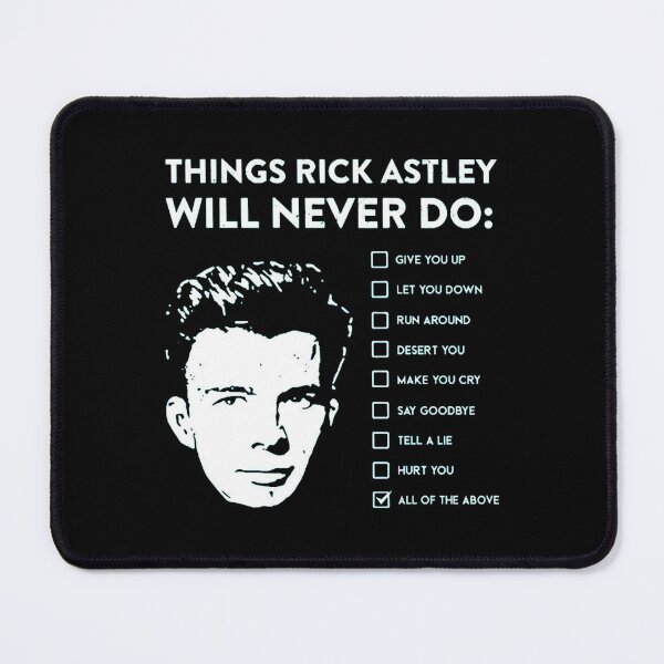 Item preview, Things Rick Astley Will Never Do designed and sold by 5thAcc.
