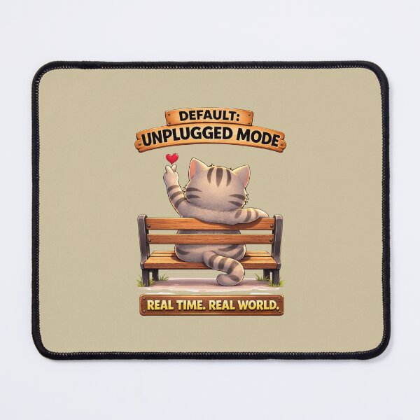 Item preview, Funny Cat Default Unplugged Mode Cat Humor Adulting Survival Meme designed and sold by Mindworx21.