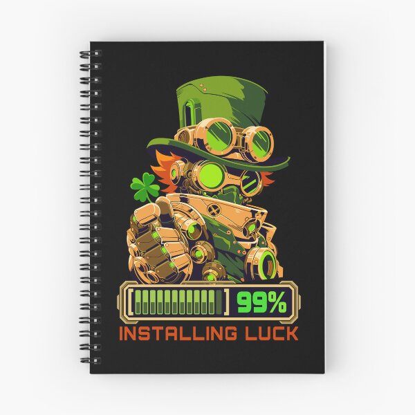 Item preview, Installing Luck 99% - Steampunk Robot Leprechaun Funny Programmer Tech St. Patrick's Day designed and sold by ScitechPixel.