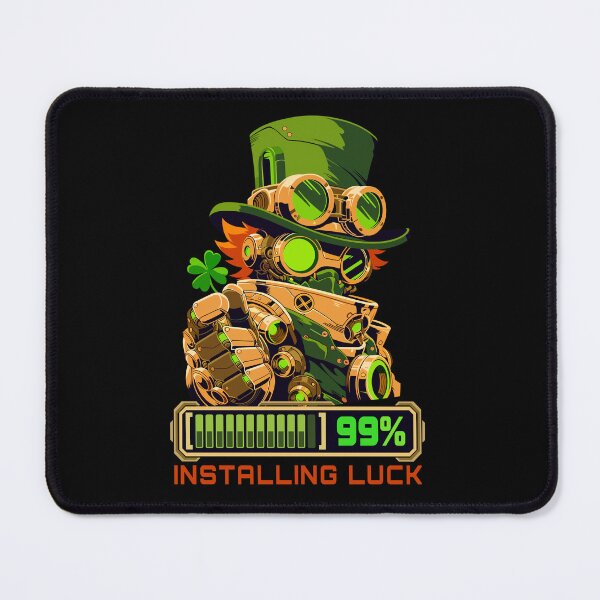 Item preview, Installing Luck 99% - Steampunk Robot Leprechaun Funny Programmer Tech St. Patrick's Day designed and sold by ScitechPixel.