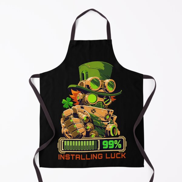 Item preview, Installing Luck 99% - Steampunk Robot Leprechaun Funny Programmer Tech St. Patrick's Day designed and sold by ScitechPixel.