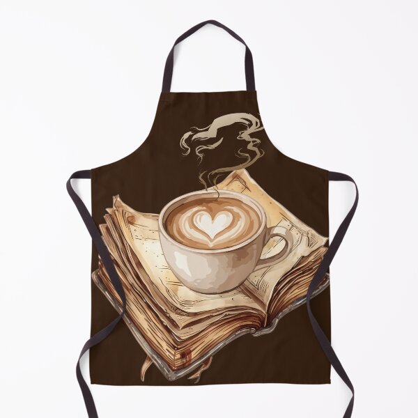 Item preview, Dark Academia Coffee Heart - Vintage Open Book & Steaming Cup designed and sold by VibeArtShop.