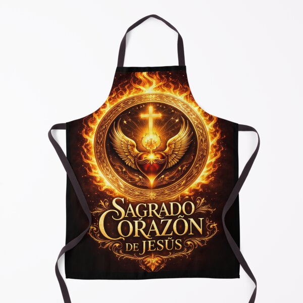 Item preview, Sacred Heart of Jesus – Golden Fire Religious Art designed and sold by JuandiArt7.