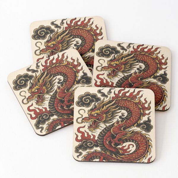 Item preview, Traditional Chinese Fire Dragon Illustration designed and sold by myforestfog.