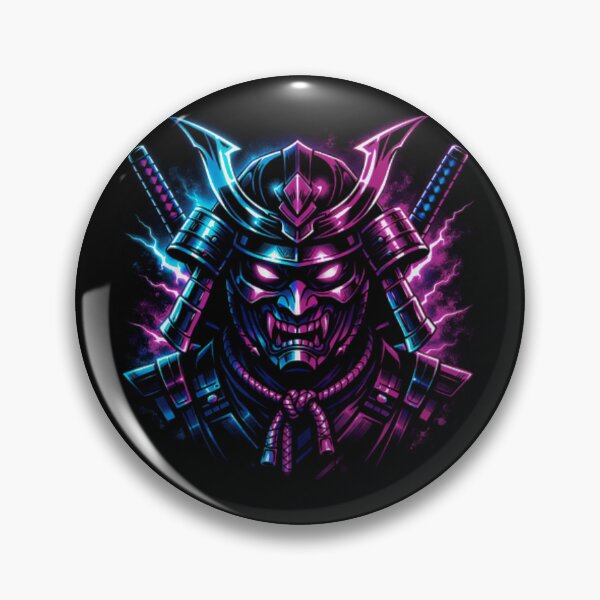 Item preview, Neon Samurai Cyberpunk Warrior | Glowing Streetwear Samurai Design designed and sold by WittyWear Designs.