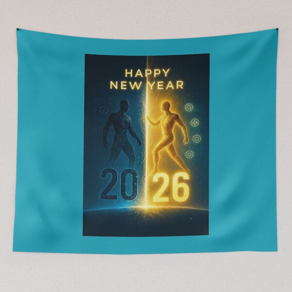 Item preview, HAPPY NEW YEAR 2026 - From Darkness to Light - Future Art designed and sold by Urban-InkStudio.