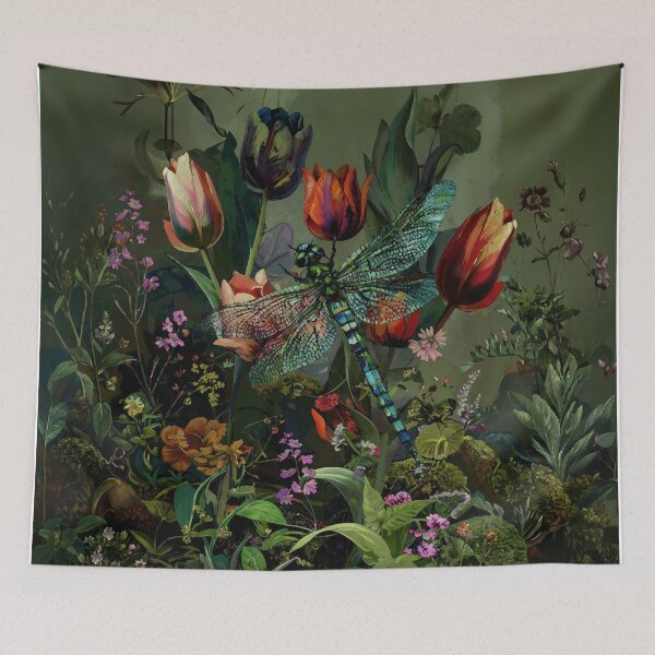 Item preview, Dragonfly in Botanical Garden Illustration designed and sold by Rutvain.