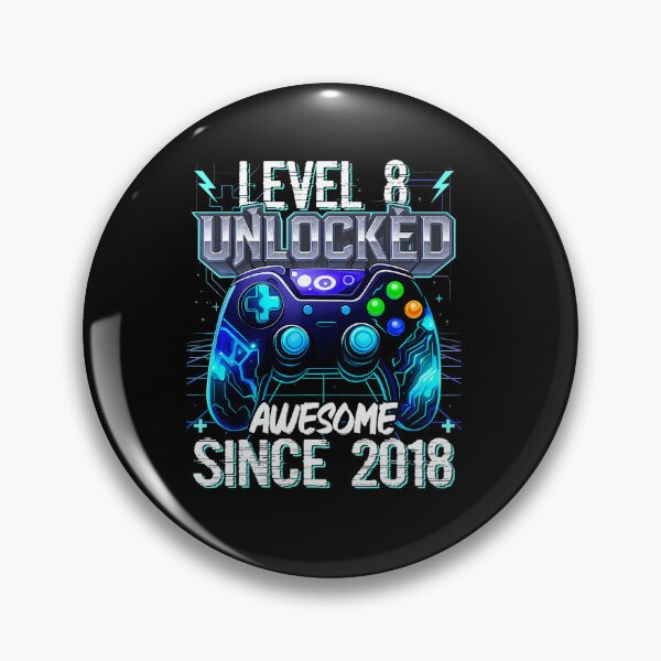Item preview, Level 8 Unlocked Gamer Milestone Neon Controller Graphic designed and sold by FGTV2021.