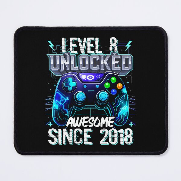 Item preview, Level 8 Unlocked Gamer Milestone Neon Controller Graphic designed and sold by FGTV2021.