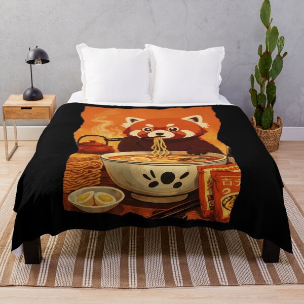Item preview, Red Panda Eating Ramen Cute Foodie Animal Illustration designed and sold by JEFDodsonArt.
