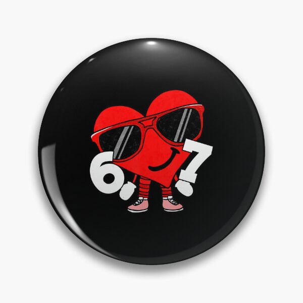 Item preview, 67 Cool Heart Character Funny Number Cartoon designed and sold by gladysenglish.