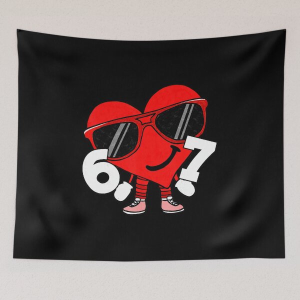 Item preview, 67 Cool Heart Character Funny Number Cartoon designed and sold by gladysenglish.