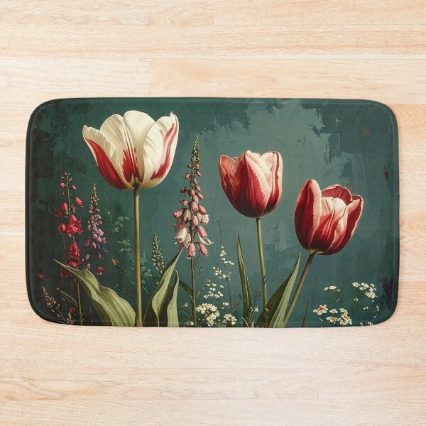 Item preview, Vintage Tulips and Daisies Botanical Illustration designed and sold by Rutvain.