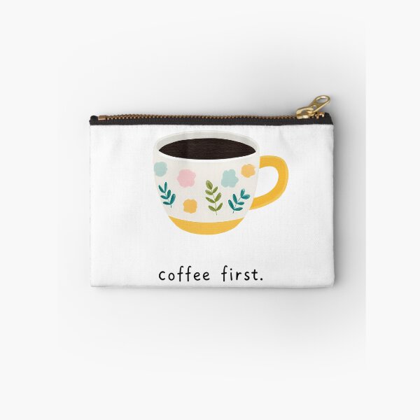 Item preview, Coffee First Floral Coffee Cup Icon Illustration designed and sold by BobaBunny76.
