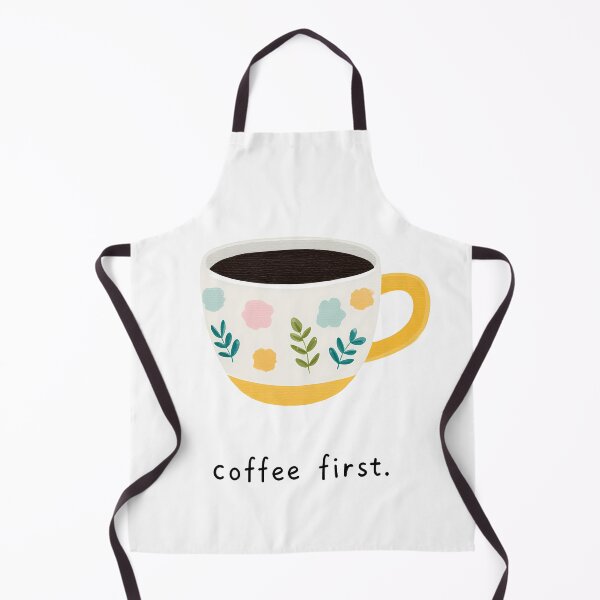 Item preview, Coffee First Floral Coffee Cup Icon Illustration designed and sold by BobaBunny76.