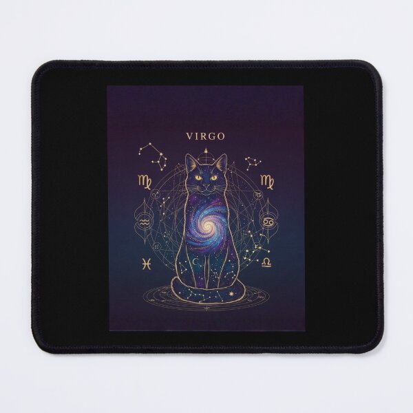 Item preview, Virgo Zodiac Cat – Celestial Astrology Cat, Cosmic Galaxy Cat Illustration designed and sold by saphira-art.