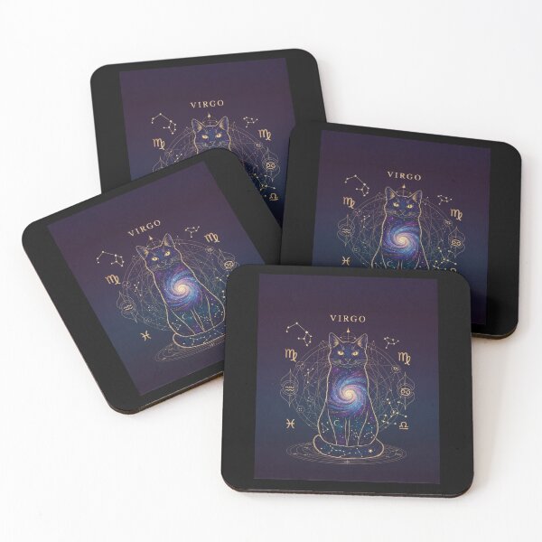 Item preview, Virgo Zodiac Cat – Celestial Astrology Cat, Cosmic Galaxy Cat Illustration designed and sold by saphira-art.