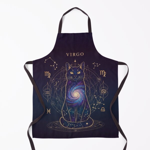 Item preview, Virgo Zodiac Cat – Celestial Astrology Cat, Cosmic Galaxy Cat Illustration designed and sold by saphira-art.