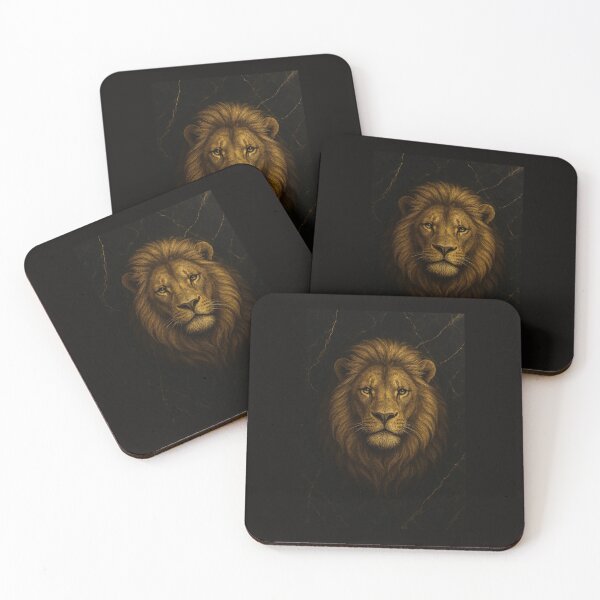 Item preview, Golden Lion - Dark Wall Art designed and sold by GildedLegends.