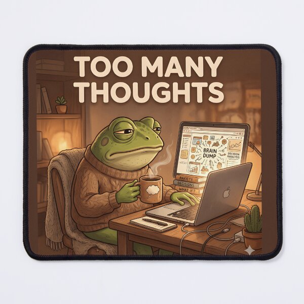 Item preview, Funny Animal Memes for Overthinking Frog ?T-Shirt & Sticker designed and sold by ZyxDes.
