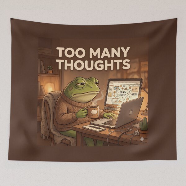 Item preview, Funny Animal Memes for Overthinking Frog ?T-Shirt & Sticker designed and sold by ZyxDes.