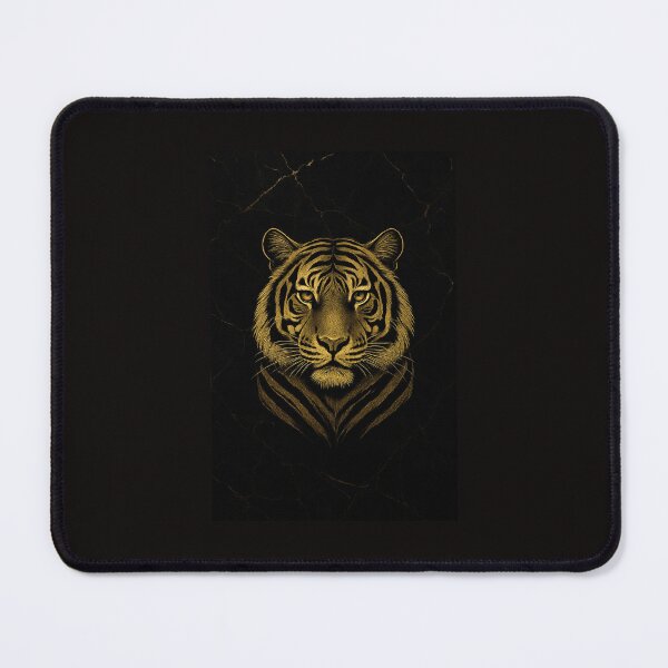 Item preview, Tiger in gold on a black background designed and sold by GildedLegends.