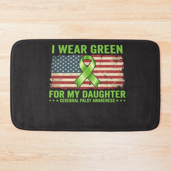 Item preview, I Wear Green For My Daughter Cerebral Palsy Awareness US Flag Design designed and sold by FormalDehyena.