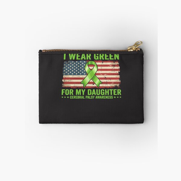 Item preview, I Wear Green For My Daughter Cerebral Palsy Awareness US Flag Design designed and sold by FormalDehyena.