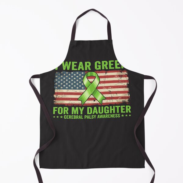 Item preview, I Wear Green For My Daughter Cerebral Palsy Awareness US Flag Design designed and sold by FormalDehyena.