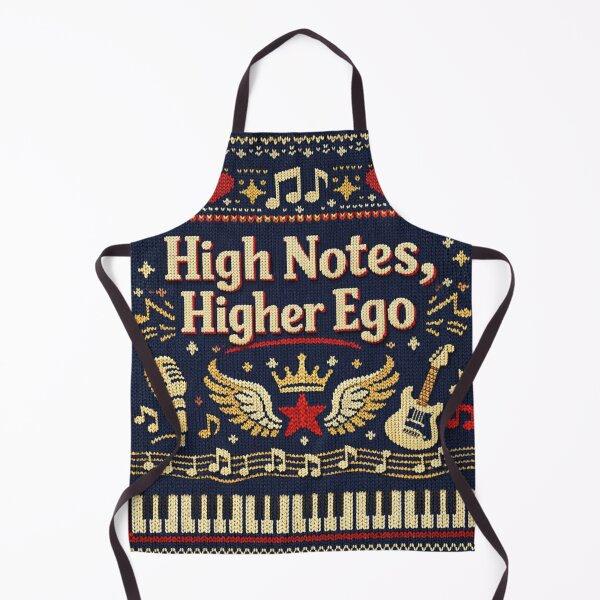Item preview, High Notes, Higher Ego, Musician Humor, Knitting Patterns designed and sold by Mauswohn.