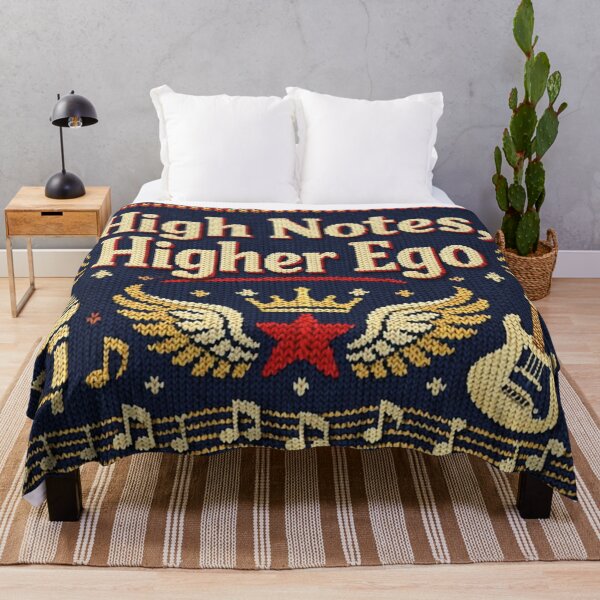 Item preview, High Notes, Higher Ego, Musician Humor, Knitting Patterns designed and sold by Mauswohn.