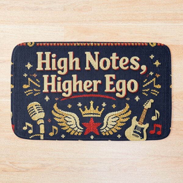 Item preview, High Notes, Higher Ego, Musician Humor, Knitting Patterns designed and sold by Mauswohn.