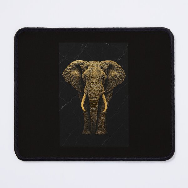 Item preview, Golden Elephant - Luxurious Dark Wall Art designed and sold by GildedLegends.