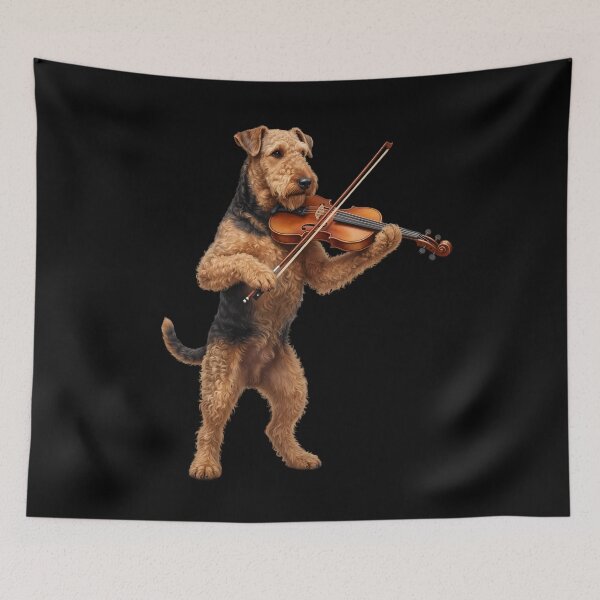 Item preview, Airedale Terrier Playing Viloin Player Violinist Dog Lover designed and sold by TerryConnells.