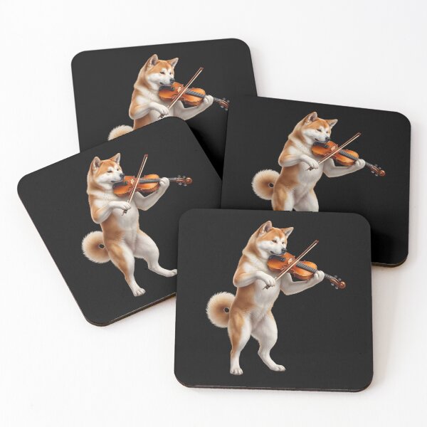 Item preview, Akita Playing Viloin Player Violinist Dog Lover designed and sold by TerryConnells.