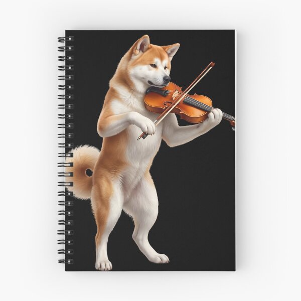 Item preview, Akita Playing Viloin Player Violinist Dog Lover designed and sold by TerryConnells.