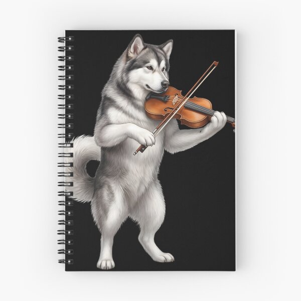 Item preview, Alaskan Malamute Playing Viloin Player Violinist Dog Lover designed and sold by TerryConnells.