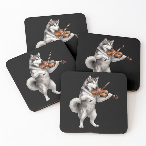 Item preview, Alaskan Malamute Playing Viloin Player Violinist Dog Lover designed and sold by TerryConnells.