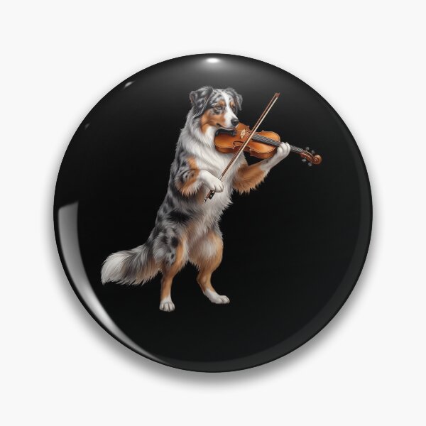 Item preview, Australian Shepherd Playing Viloin Player Violinist Dog Lover designed and sold by TerryConnells.