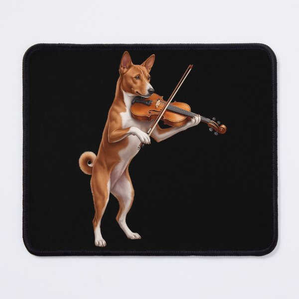 Item preview, Basenji Playing Viloin Player Violinist Dog Lover designed and sold by TerryConnells.