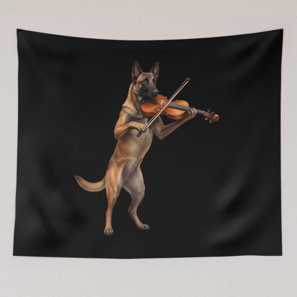 Item preview, Belgian Malinois Playing Viloin Player Violinist Dog Lover designed and sold by TerryConnells.