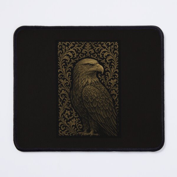 Artikelvorschau, Majestätischer Goldener Adler - Dunkle Wandkunst entworfen und verkauft von GildedLegends.