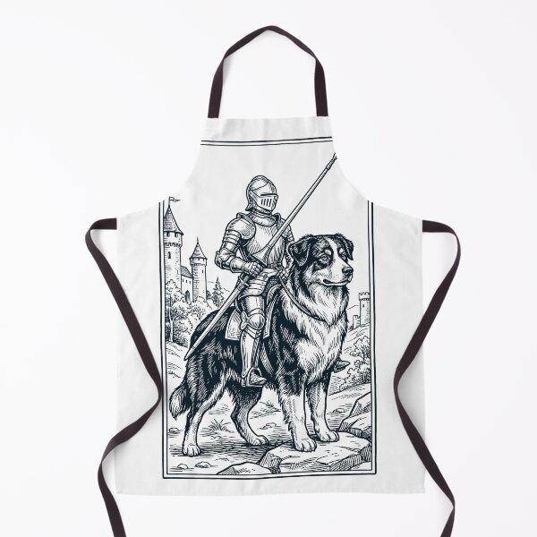 Item preview, Vintage Knight Australian Shepherd Rider Grimdark Medieval Dog Lover designed and sold by DoodleTortle.