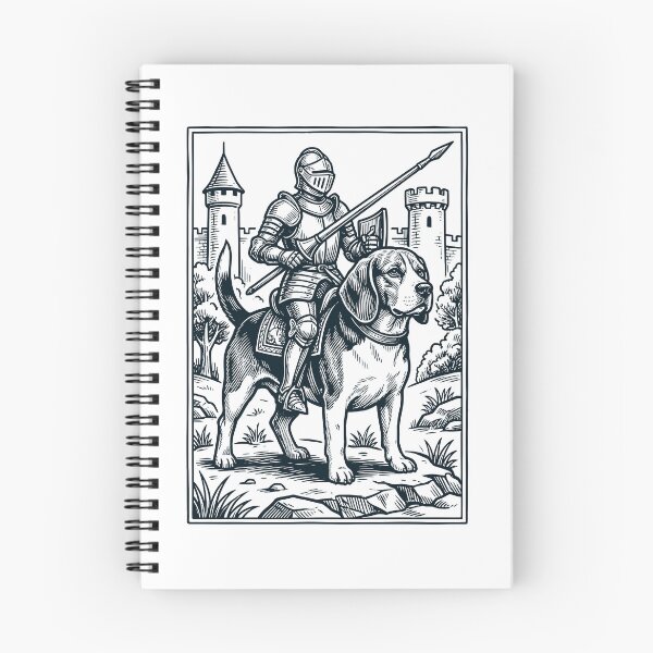 Artikelvorschau, Vintage-Ritter-Beagle-Reiter, düsterer Mittelalter-Hundeliebhaber entworfen und verkauft von DoodleTortle.