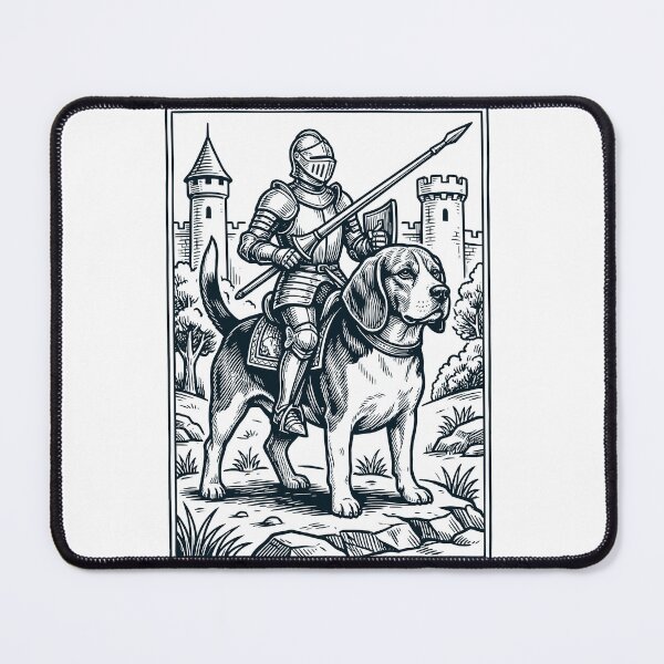 Item preview, Vintage Knight Beagle Rider Grimdark Medieval Dog Lover designed and sold by DoodleTortle.