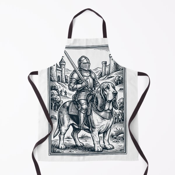 Artikelvorschau, Vintage-Ritter-Basset-Hound-Reiter, düsterer Mittelalter-Hundeliebhaber entworfen und verkauft von DoodleTortle.