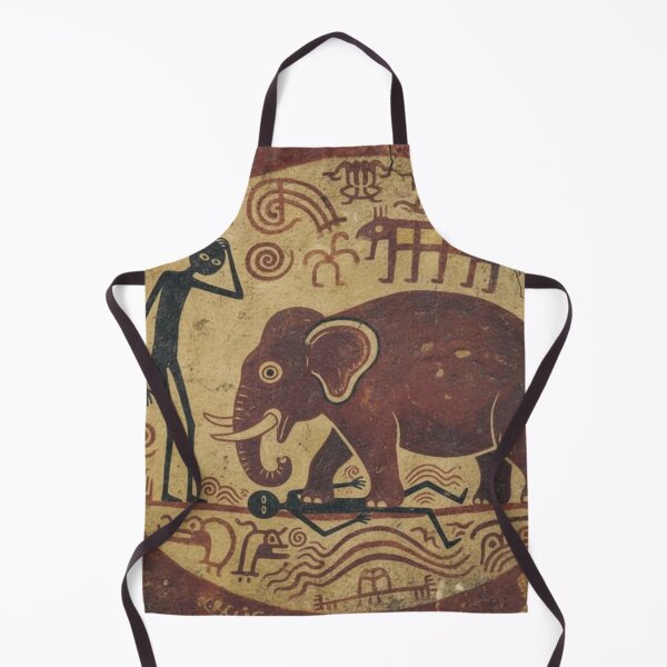 Item preview, @Ug Cave Drawings 'Gad Gets Squished by an Elephant' designed and sold by NickWhittleArt.