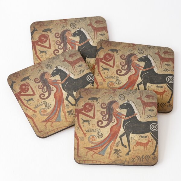 Item preview, @Ug Prehistoric Cave Drawings 'Mua Makes a Choice' designed and sold by NickWhittleArt.