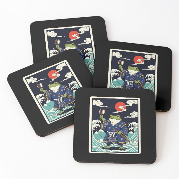 Item preview, Samurai Frog Warrior Japanese Style Illustration designed and sold by JordynLadukeg65.