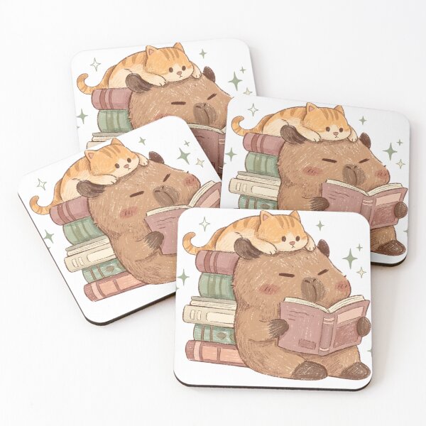 Item preview, Reading Buddies Capybara and Kitten designed and sold by Steele-Art.